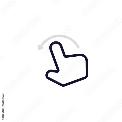 Icon for UI screens product design for signaling gestures and interactions
