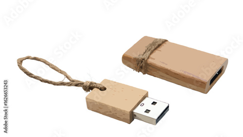 usb flash drive on white background
