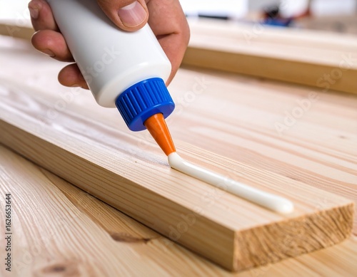 Apply a wood glue to the wood.