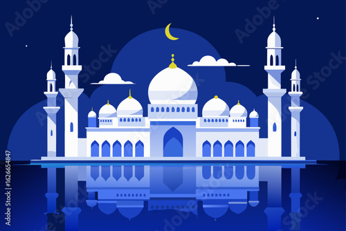 mosque in abu dhabi united arab emirates at night