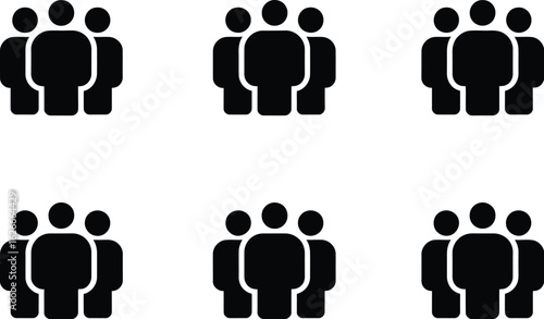 People icon. Group of people icons collection. Vector 