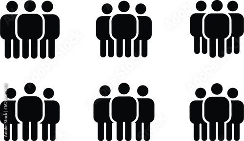 People icon. Group of people icons collection. Vector 