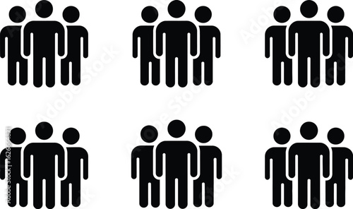 People icon. Group of people icons collection. Vector 