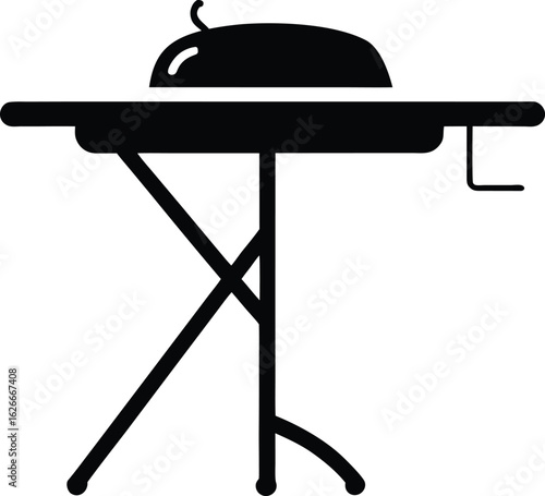 ironing board with clothes