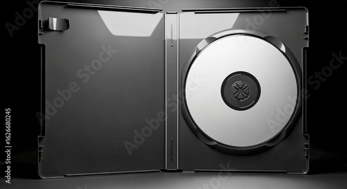 Open DVD Case with Disc - Template