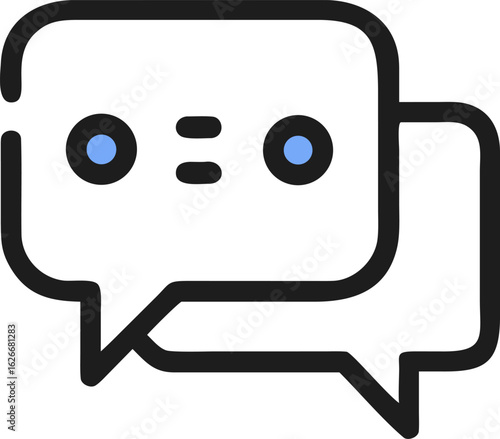 A conversational ai speech bubble graphic with a clean modern design perfect for digital communication and tech related content