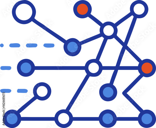 Visual representation of machine learning concepts and processes with data flow and algorithmic steps