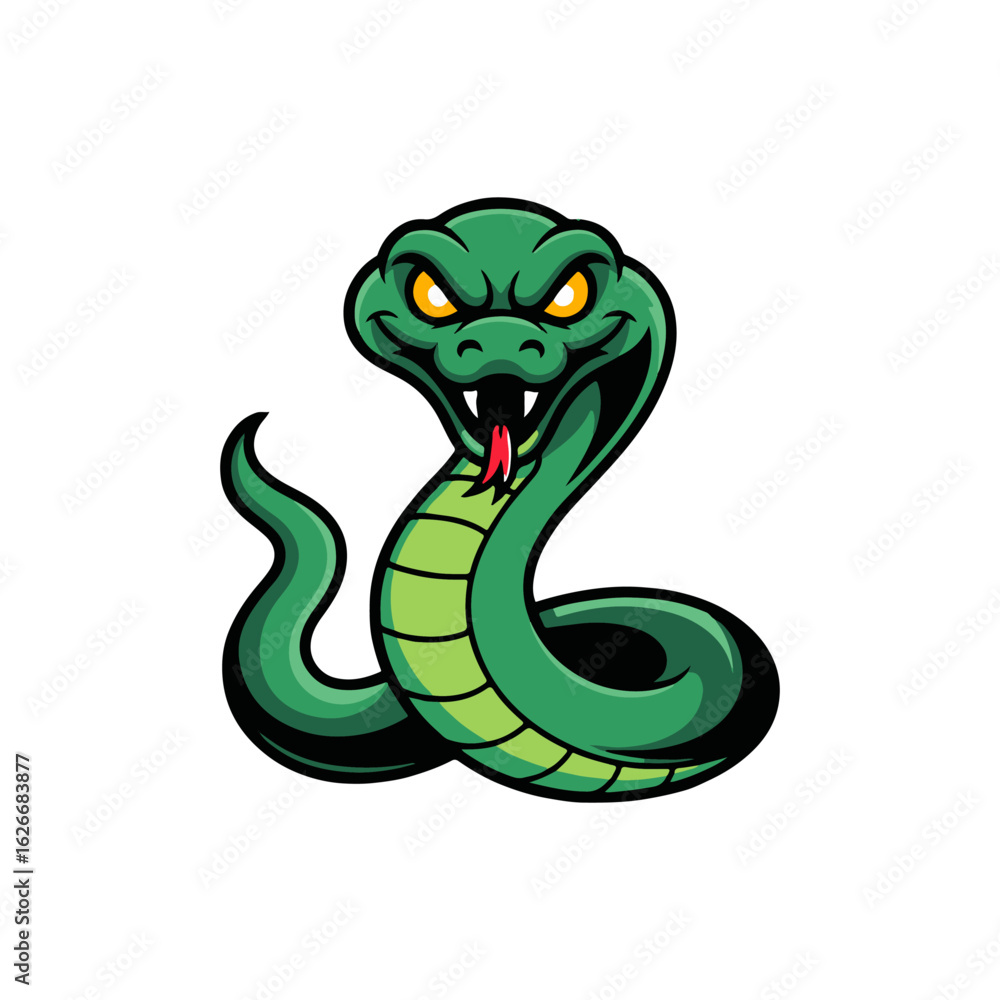 Venomous Snake Logo Reptile Mascot for Gaming & Wildlife Brands Venomous Snake Logo Reptile Mascot for Gaming & Wildlife Brands
