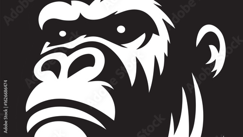 Tableau sur toile gorilla face background