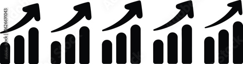 Growth decline icon financial arrows up and down vector illustration