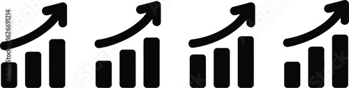 Growth decline icon financial arrows up and down vector illustration