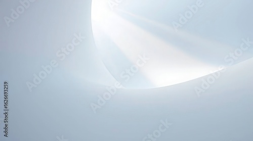 Abstract White Curve with Light