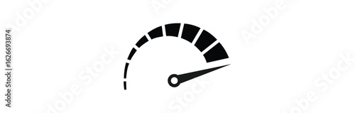 Speed indicator sign. Performance concept. Fast speed sign. Vector illustration