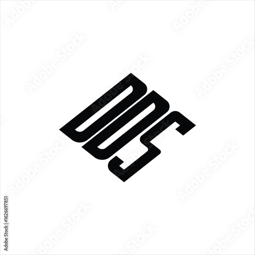  Modern abstract DDS logo design featuring geometric lines for innovative data analysis and digital transformation branding