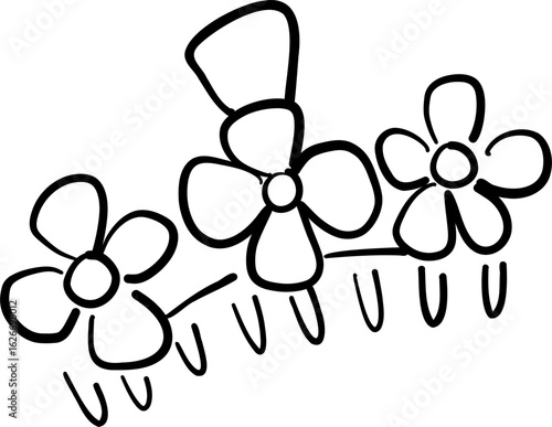Cute Hair Clip Simple Illustration