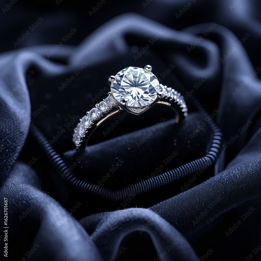 Fototapeta premium Diamond Ring In Box