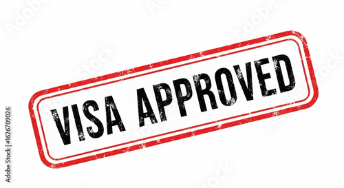Visa Approved grunge rubber stamp vector illustration