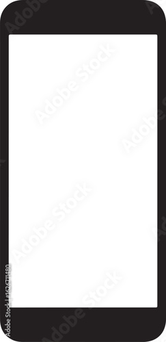 Black Outline of a Tablet Screen on White display device