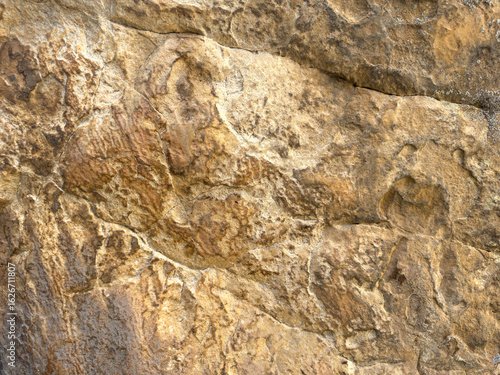 pared de piedra de cueva prehispánica