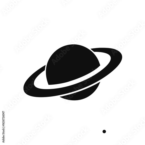 Saturn icon in flat style. Planet isolated on white isolated background. vector illustration
