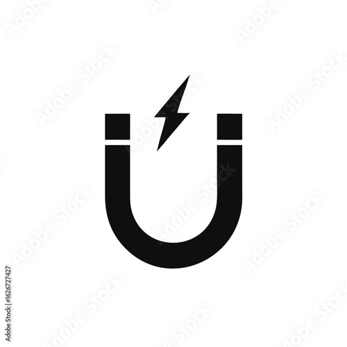 magnet icon in flat style, vector illustration