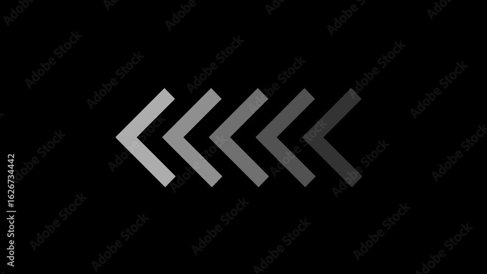 black and white arrow,Animated Left-directional white arrow for the overlay. next button concept animation. loading animation.
 Swipe Arrow moving video. Download icon animation video