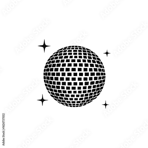 disco ball icon vector Illustration