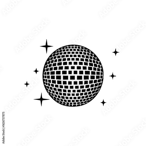 disco ball icon vector Illustration