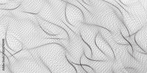 Abstract pattern. Texture with wavy, curves lines. Optical art background. Wave design black and white. Digital image with a psychedelic stripes. Vector illustration