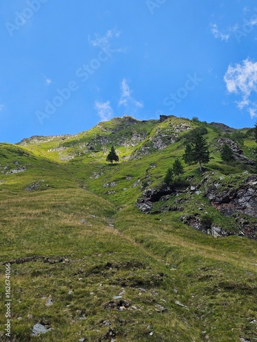 mountain landscape with blue sky