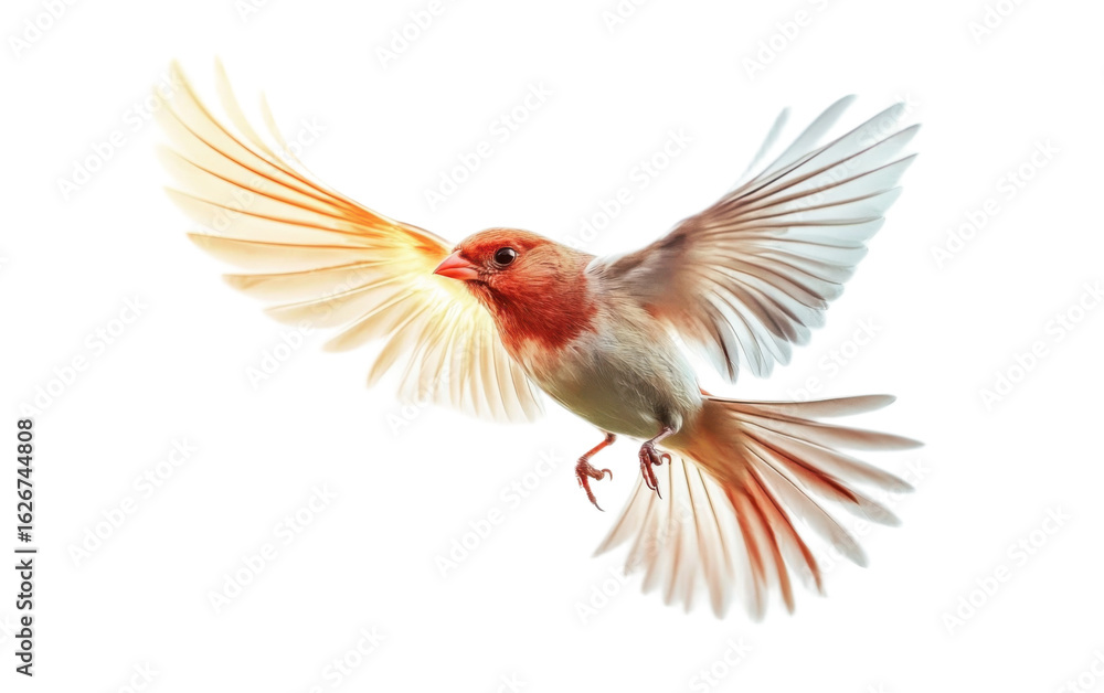 Obraz premium Beautiful bird in flight on transparent background, png