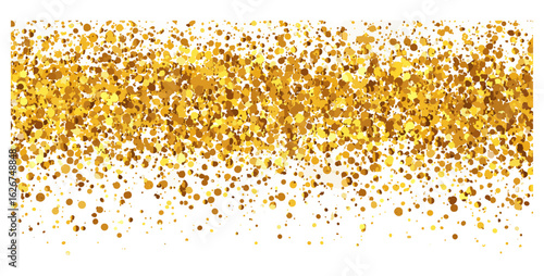 Festive gold drops, glitter splash, glowing gold decor isolated on transparent background. Luxury metallic confetti, shimmering sparkle, elegant holiday celebration design, party foil texture