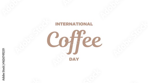 International Coffee Day Text Animation Video