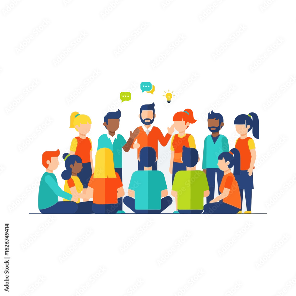 © Murda - Diverse group of people gathered together in a meeting or discussion setting. © Murda - Diverse group of people gathered together in a meeting or discussion setting.