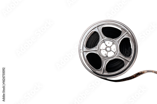 Close-up of a vintage film reel