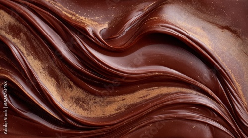 Wallpaper Mural Rich dark chocolate ganache with glossy dark texture Torontodigital.ca