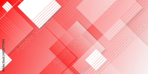 Red gradient geometric background suitable for corporate designs, promotional material. creative minimalist and various modern geometric shapes for background perfect for wallpaper business, design. 