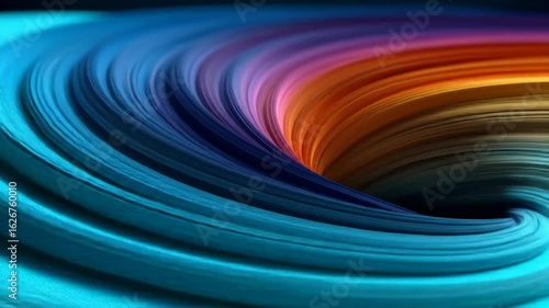 Abstract swirl in vibrant rainbow colors