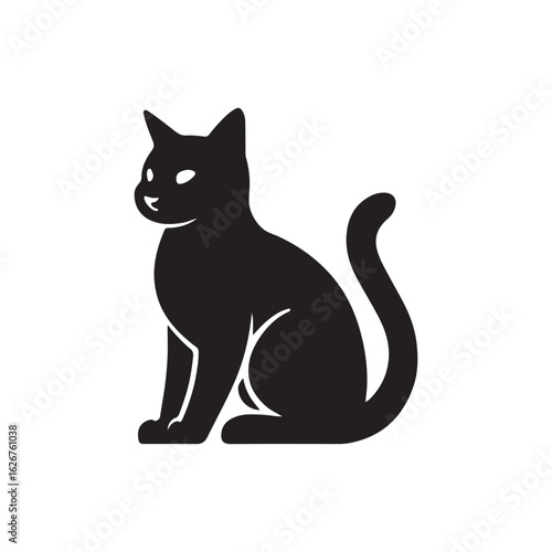 Wallpaper Mural Cat logo and icon Silhouette Vector Style With White Background Torontodigital.ca