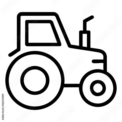 trackter line icon vector