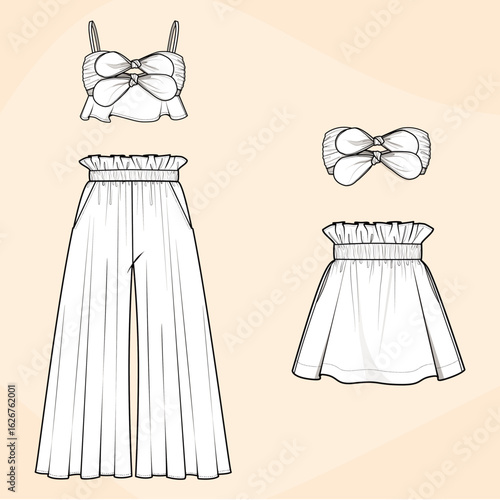 Designer Resort Wear & Coastal Lifestyle Vector Pack. Editable Templates.