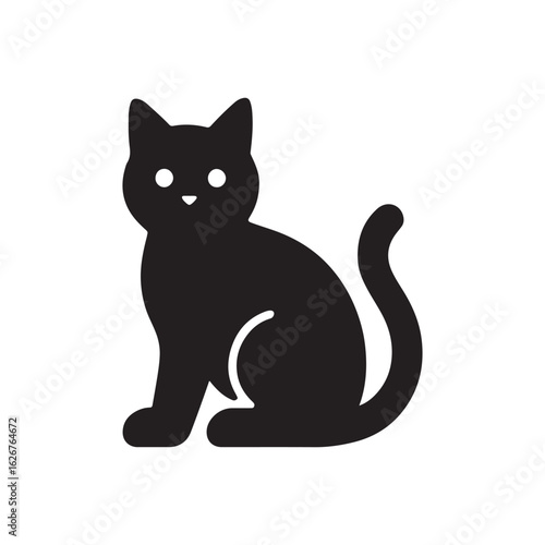 Wallpaper Mural Cat logo and icon Silhouette Vector Style With White Background Torontodigital.ca