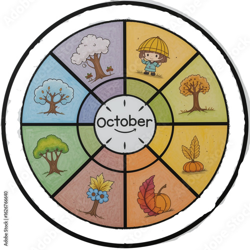 Educational Scholastic Wheel: Learning Seasons, Months & Educational Concepts