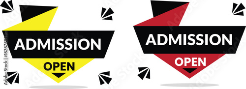 Bild auf Leinwand Bold Admission Open Vector Banner – Modern Educational Registration Design