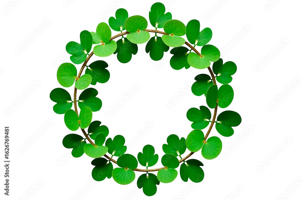 Fototapeta premium st patrick day, green leaves border, st patricks day background