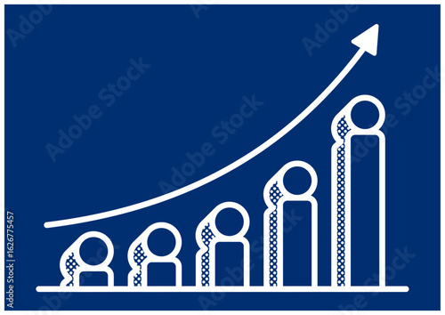 上昇グラフ,棒グラフ,人物,ビジネス,成長,矢印