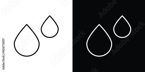 Tear drop icon, outline vector sign, logo design download