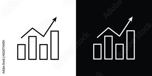 Stagflation icon, outline vector sign, logo design download