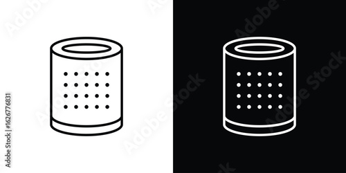 Smart speaker icon, outline vector sign, logo design download