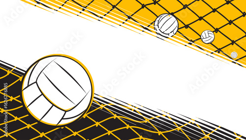 Abstract volleyball background design. Sports concept
